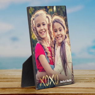 XOXO Best Friends Foto Gold Script BESTE FREUNDIN Fotoplatte