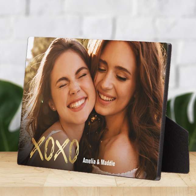 XOXO Best Friends Gold Script BESTE FREUNDIN Foto Fotoplatte (Von Creator hochgeladen)
