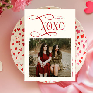 XOXO Beste Freundinnen 2 Fotos Frohen Galentines- Feiertagskarte