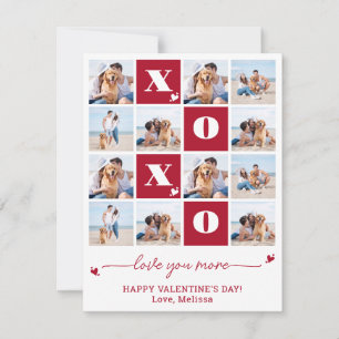 XOXO Bold Modern 12 Foto Happy Valentines Day Feiertagskarte