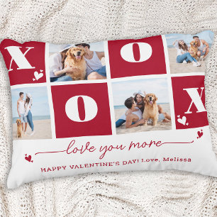 XOXO Bold Modern 4 Foto Custom Valentinstag Dekokissen