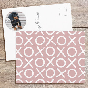 XOXO Brushstroke Individuelles Hundebild Staubiges Postkarte