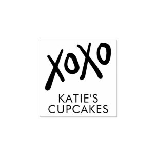 XOXO BUSINESS modern und lustig, stilvoll handgeze Gummistempel