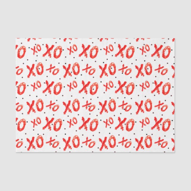 XOXO (Design 48 Red Series) Seidenpapier (Vorderseite)