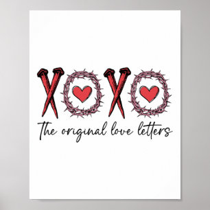 Xoxo Die ursprünglichen Liebe Buchstaben Retro übe Poster