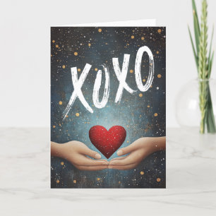 XOXO: Ein Geschenk der Liebe Feiertagskarte