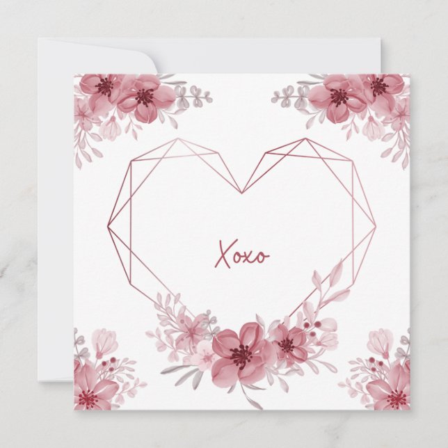 Xoxo Flororal Karte (Vorderseite)