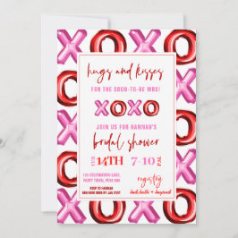 XOXO-Folienballon Hugs und Küsse für die Frau. Einladung