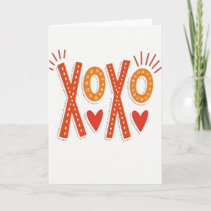 Xoxo-Folk-Art-Liebeskarte Karte