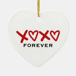 XOXO Forever Romantische Rote Valentine Ornament
