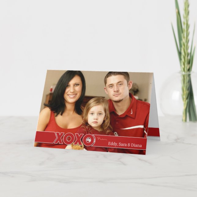 XOXO Foto Faltkarte Feiertagskarte (Vorderseite)
