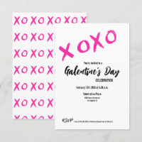 XOXO Galentine's Day PINK WHITE Valentines Party