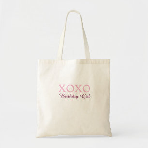 Xoxo Geburtstagsmädchen Name rosa mauve einfach Li Tragetasche