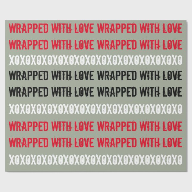 XOXO Geschenkwrap Geschenkpapier (Flach)