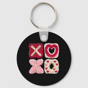 Xoxo gestrickte Valentinstag Süße Dicke Garn Kunst Schlüsselanhänger