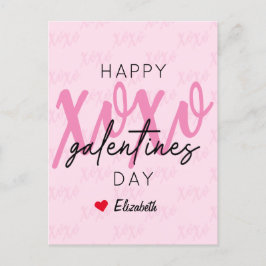 XOXO Glücklicher Galentinstag Postkarte