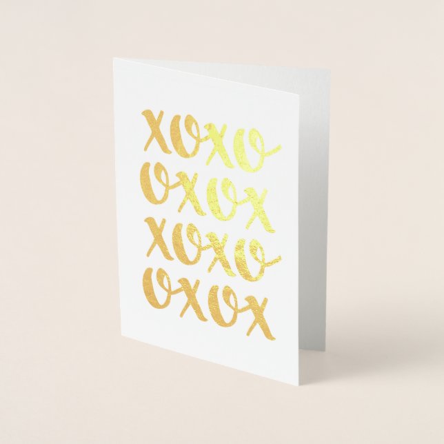 Xoxo | Gold-Folie Folienkarte (Vorderseite)