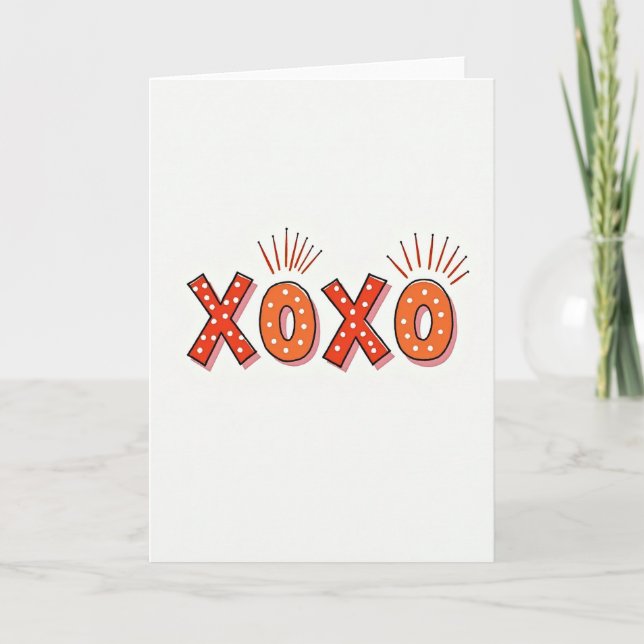 Xoxo Graphic Love Card Karte (Vorderseite)