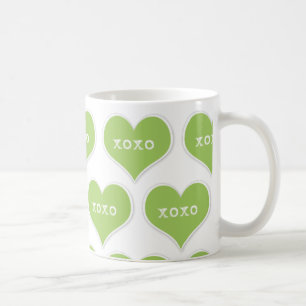 XOXO Green Hearts-Tasse Tasse