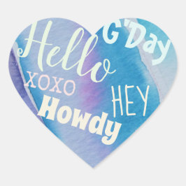 XOXO Hallo Herz-Aufkleber