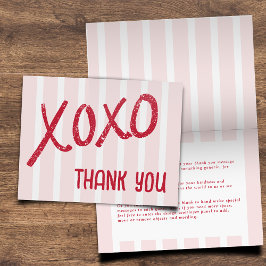 XOXO Hand Drawn Galentine’s Day Party Folding Dankeskarte