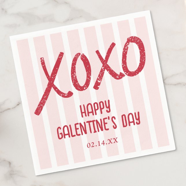 XOXO Hand Drawn Galentine’s Day Party Serviette (Von Creator hochgeladen)