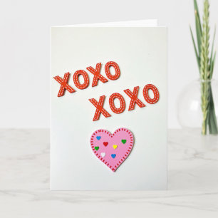 Xoxo Handgefertigte Liebeskarte Karte