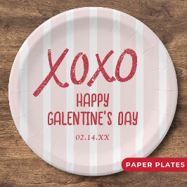 XOXO Handgezeichnete Galentine’s Day-Party Pappteller