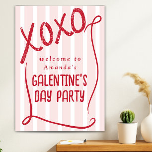 XOXO Handgezeichneter Galentine’s Day Party Willko Poster