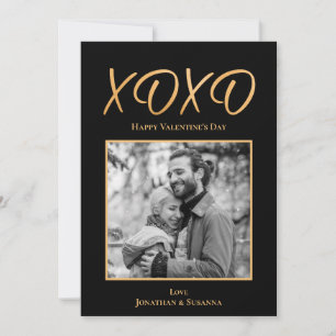 XOXO Happy Valentine's Day Foto Urlaubskarte Feiertagskarte