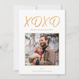 XOXO Happy Valentine's Day Foto Urlaubskarte Feiertagskarte