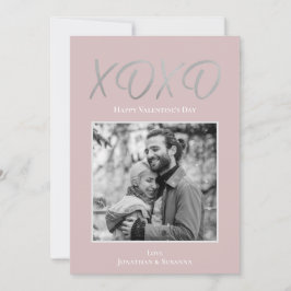 XOXO Happy Valentine's Day Foto Urlaubskarte Feiertagskarte