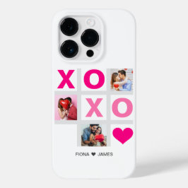 XOXO Happy Valentine's Day Pink Heart Custom Foto Case-Mate iPhone 14 Pro Hülle