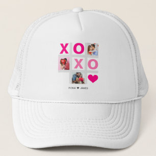 XOXO Happy Valentine's Day Pink Heart Custom Foto Truckerkappe