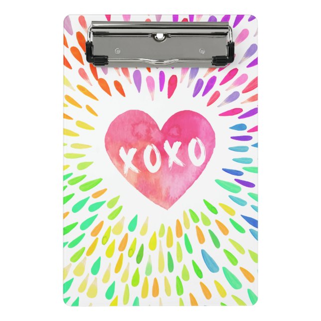 XoXo Heart Mini Klemmbrett (Vorderseite)