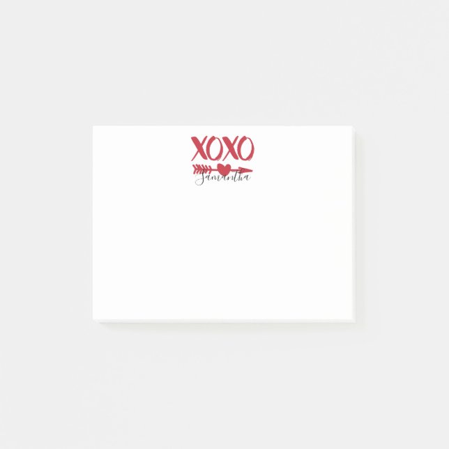 XOXO-Heart-Pfeil-Post-It-Notes Post-it Klebezettel (Vorderseite)
