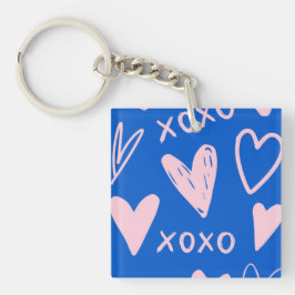 XOXO Hearts Acrylic Keychain – Cute Key Ring Schlüsselanhänger