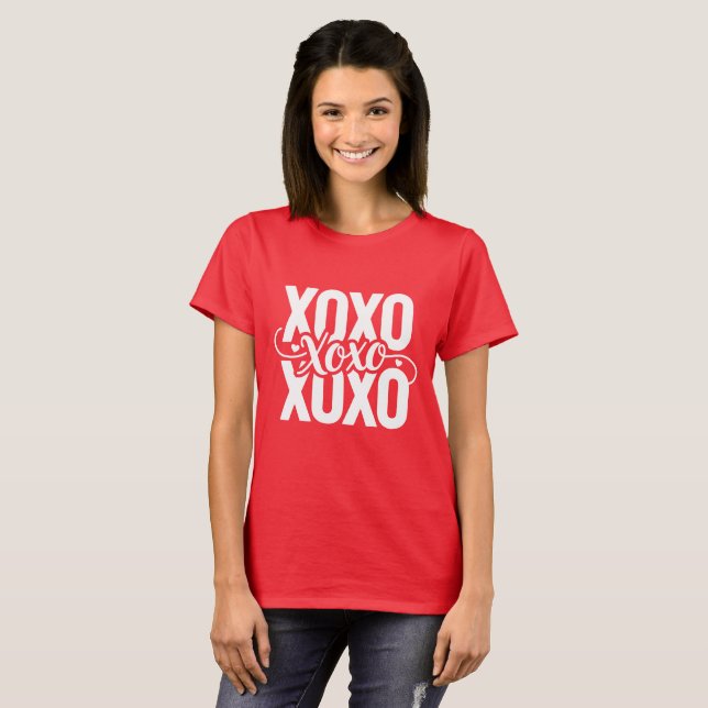 XOXO Hearts Valentine's Day  T-Shirt (Vorne ganz)