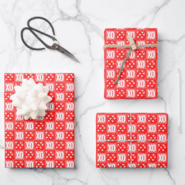 XOXO Hearts Valentinstag Geschenkpapier Set
