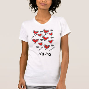 xoxo HERZ-ENTWURF T-Shirt
