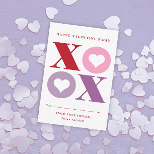 Xoxo Herz-Klasse Valentine-Tageskarte Einladung