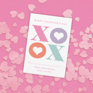 Xoxo Herz Klassenzimmer Valentinstag Karte