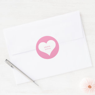 Xoxo Herz Klassenzimmer Valentinstag Karte Klassik Runder Aufkleber