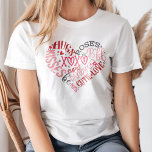 XOXO Herz Liebe & Kisses Valentinstag T-Shirt<br><div class="desc">Äußern Sie Ihre Liebe mit dem XOXO Herz Liebe & Kisses Valentinstag T - Shirt, mit einem einzigartigen, herzförmigen Design aus romantischen Phrasen wie "XOXO", "Liebe & Kiss", "BESTE FREUNDIN", "Hugs" und "Rose". Jedes Wort ist in verschiedenen Rosatönen gestaltet und schafft so einen lebendigen und festlichen Look, der perfekt zum...</div>