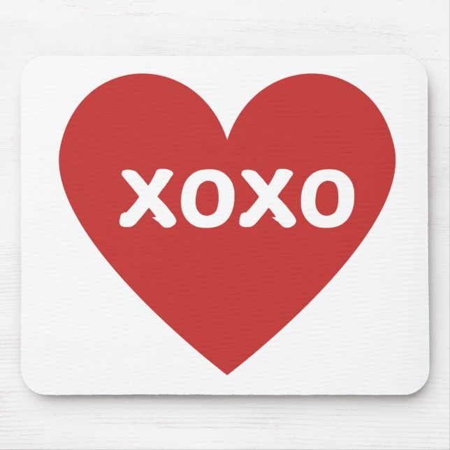 XOXO Herz-Maus-Pad Mousepad (Vorne)