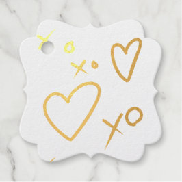 Xoxo Herz Metallic Print Geschenkanhänger