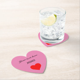 XOXO HERZ personalisieren Untersetzer