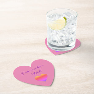 XOXO HERZ personalisieren Untersetzer