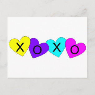 XOXO Herz Postkarte