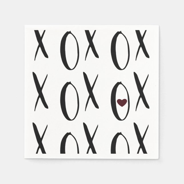 XOXO Herz Serviette (Vorderseite)